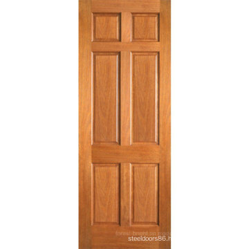 China 6 Panel Interior Veneered Door with HDF Molded Skin